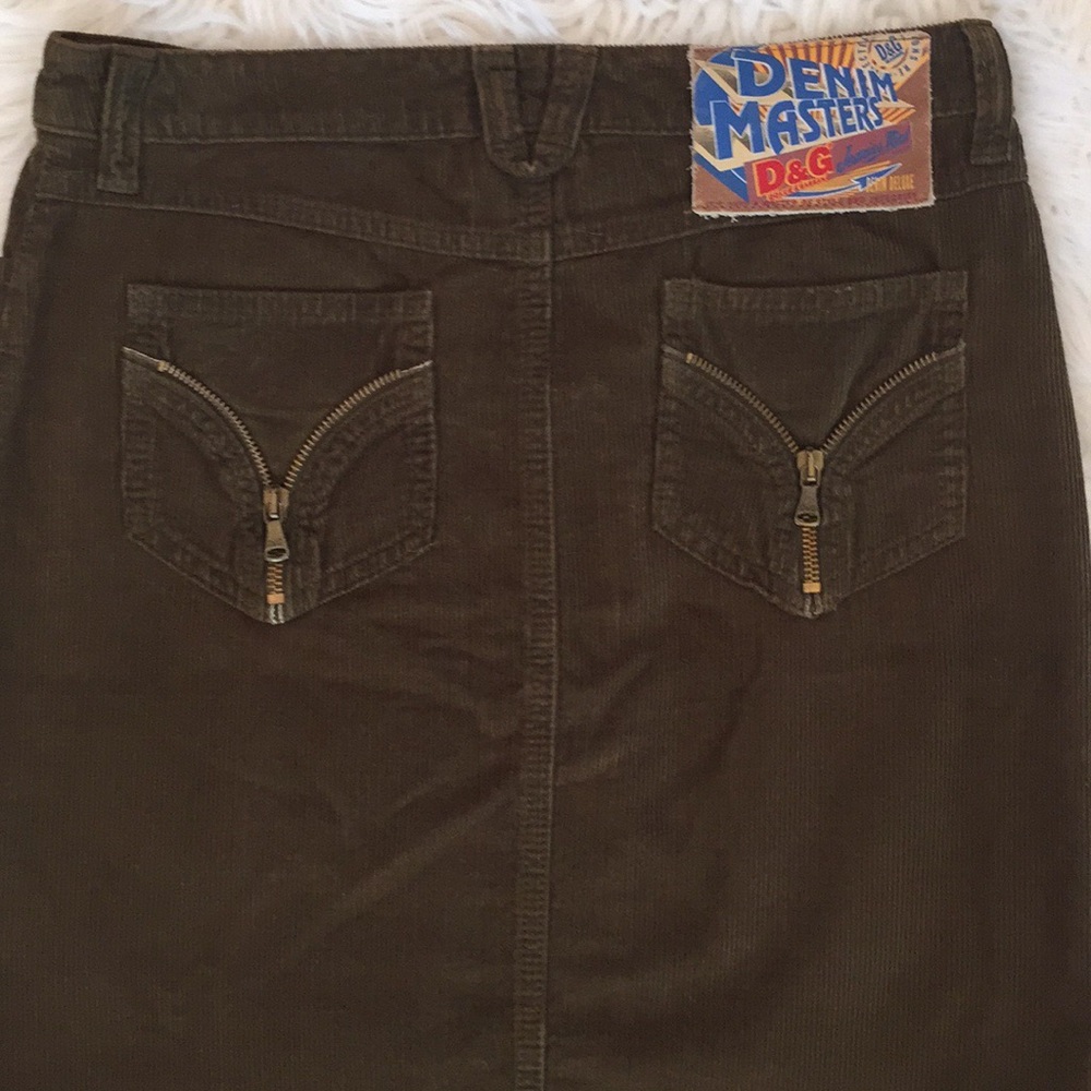 Dolce & Gabbana Corduroy Zip Down Skirt - Picture 3 of 8